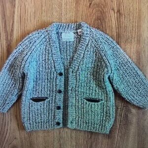 Cozy Gray Knit Kids Sweater